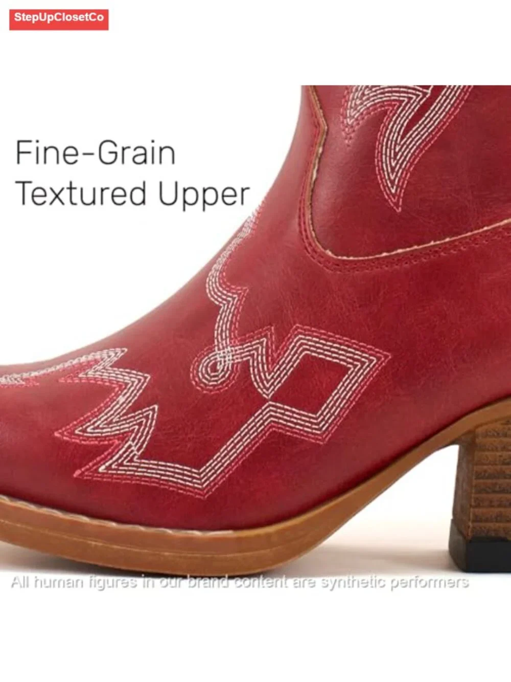 Women's Western Cowboy Ankle Boots with Embroidery